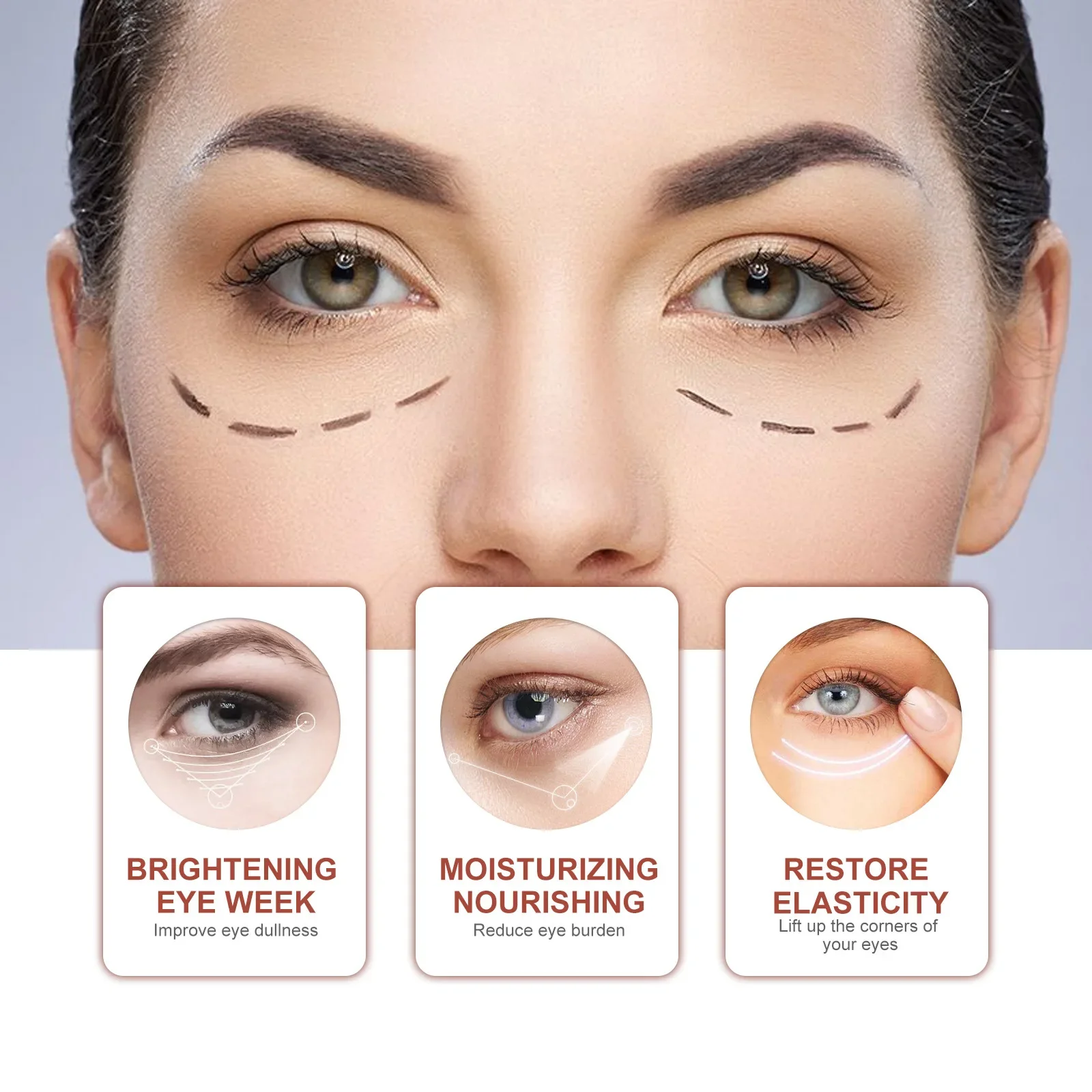 Крем для глаз против морщин исчезающий тонкие линии удаление темных кругов мешки