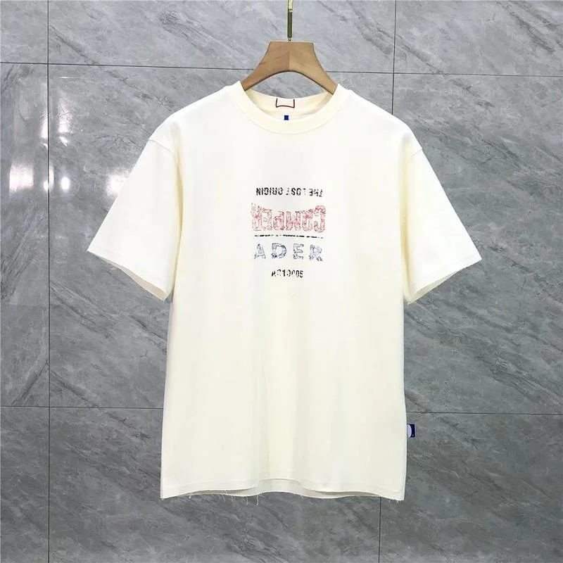 

22SS Letter Logo Graffiti Print ADER ERROR T Shirt Men Women EU Size 100% Cotton ADER Top Tees Fashion Summer Stranger Things