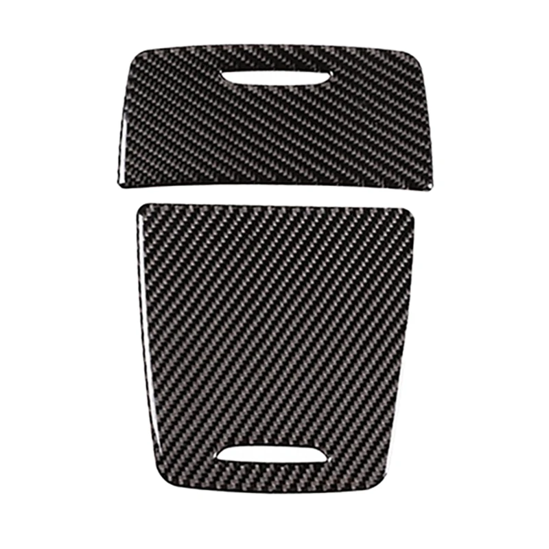 

Car Soft Carbon Fiber Central Control Cup Holder Storage Box Panel Cover Trim For Mercedes-Benz CLA 2015-2019