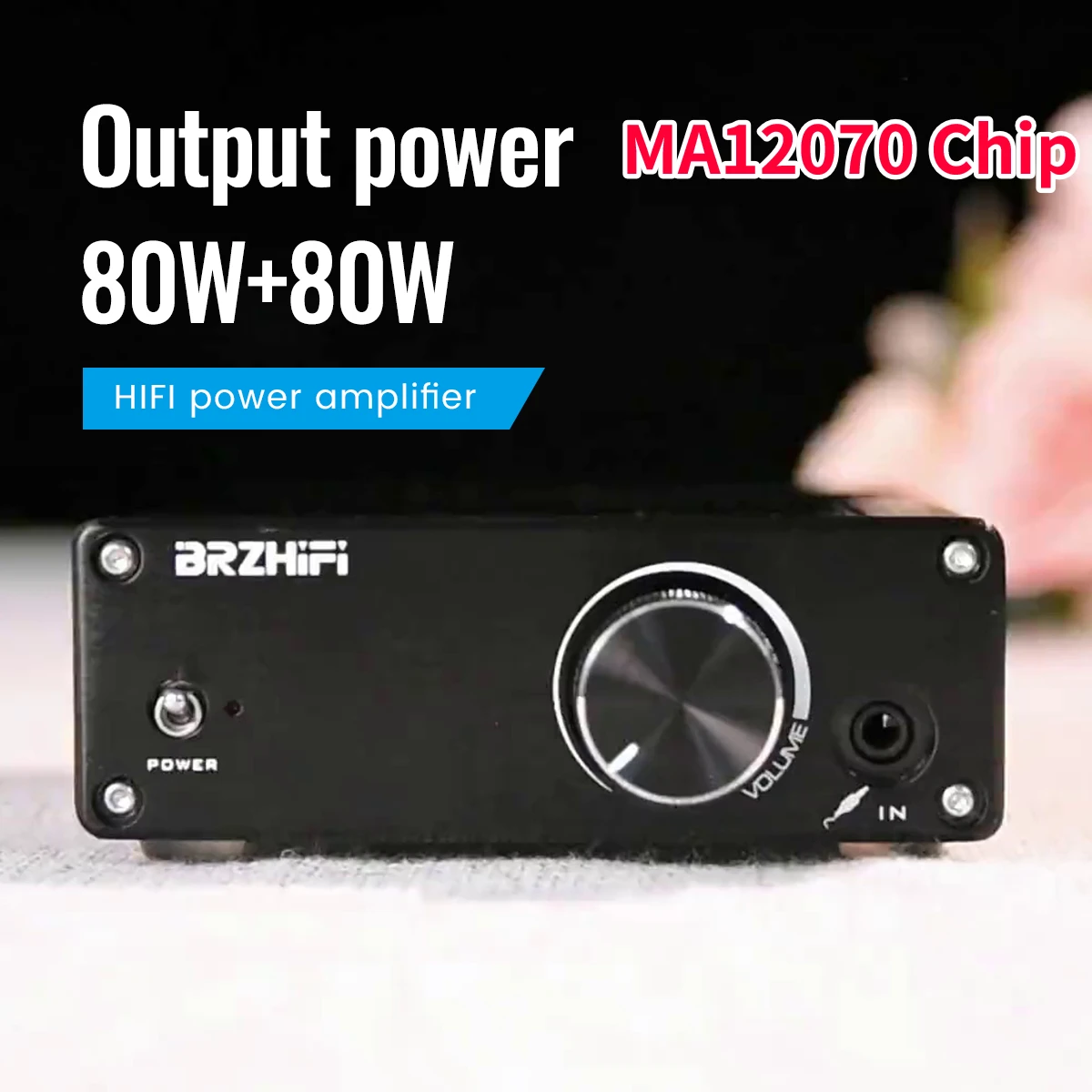 

80W*2 Digital Amplifier Infineon MA12070 Audio Power Amp HiFi Stereo Sound Amplifier For Passive Speaker DC15-19V BRZHIFI-MA1