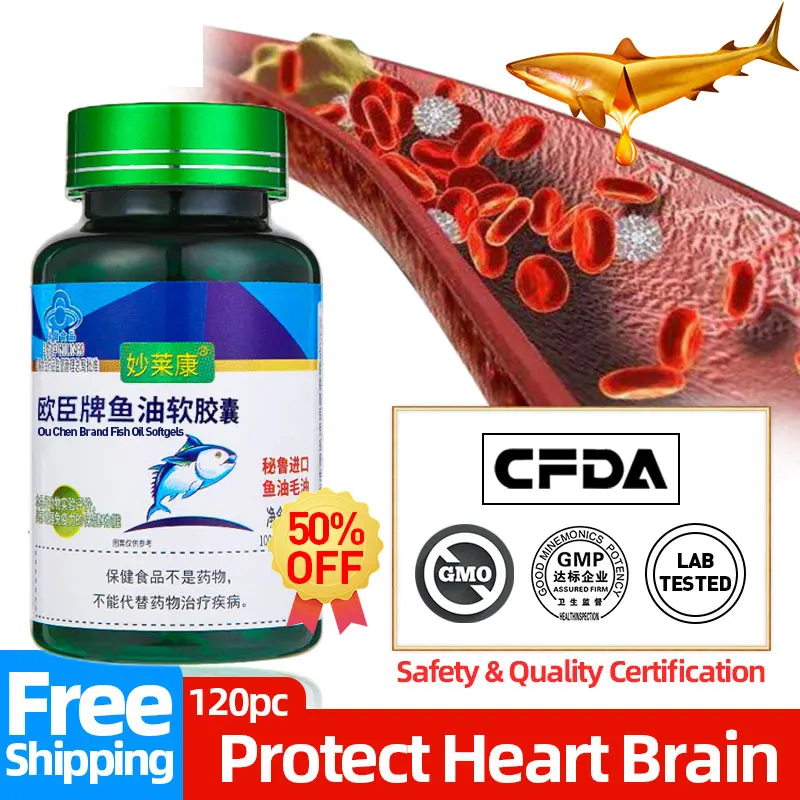 

Omega 3 Fish Oil 1000Mg Capusles Epa Dha Brain Support Arteriosclerosis Blood Vessel Cleaner Cholesterol Reducer Cfda Approve