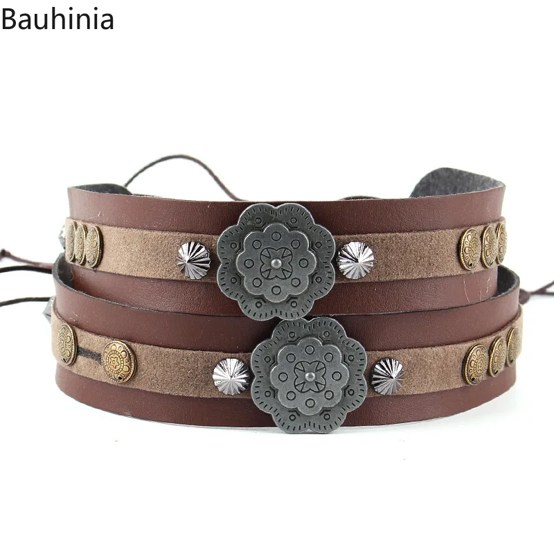 

Bauhinia 3Pcs Handmade belts band for fedora hats PU leather women men decorate belt band for cowboy hat sombreros de mujer
