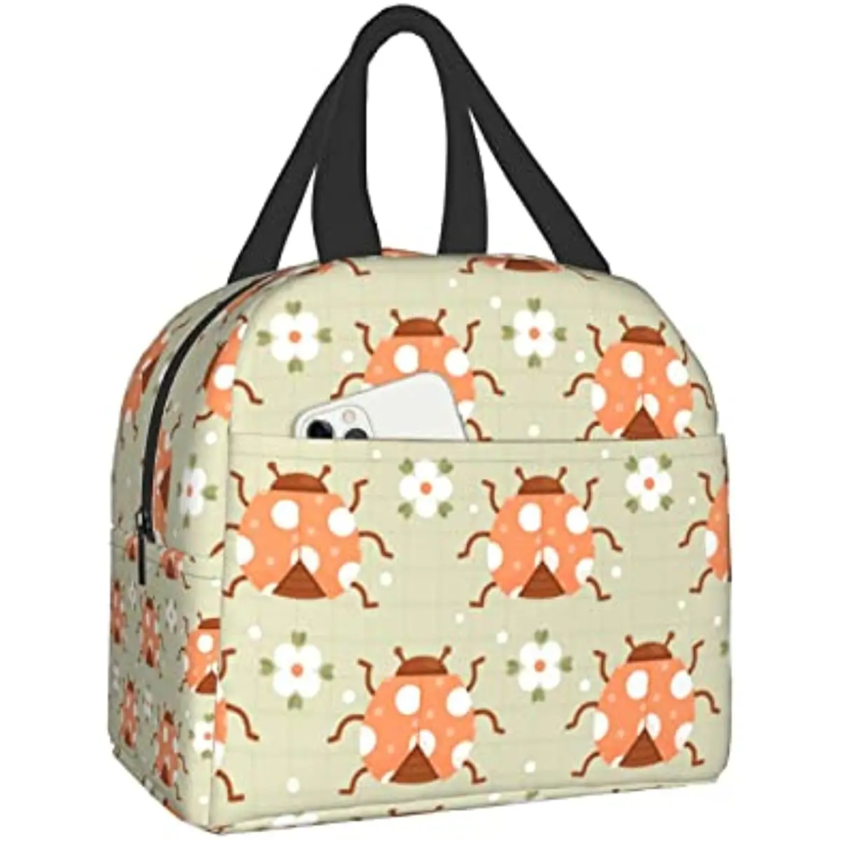 

Aesthetic Ladybug Lunch Box Insulation Lunch Bag for Women Men Reusable Lunch Tote Bags Perfect for Office Camping Hiking