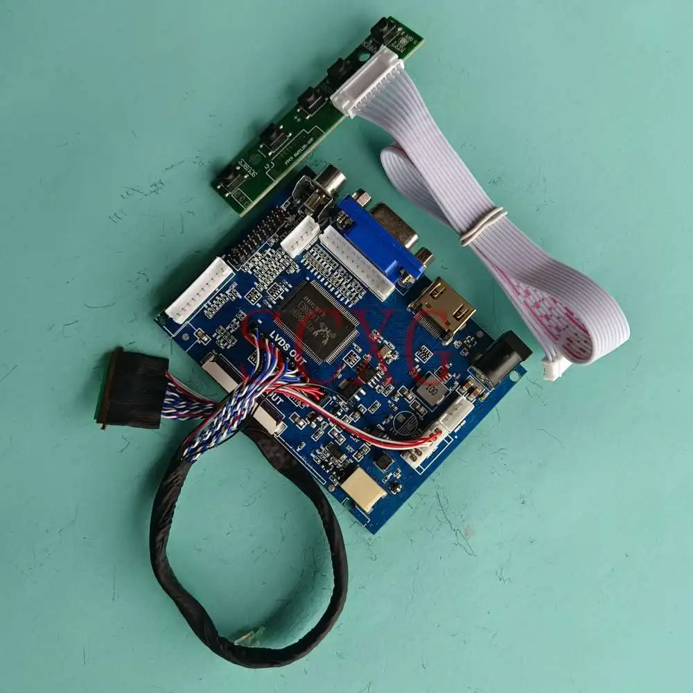 

Fit B156XW02 V1 Notebook DIY Kit 1366*768 15.6" 2AV+VGA+HDMI-Compatible LVDS 40 Pins LCD Screen Controller Driver Board