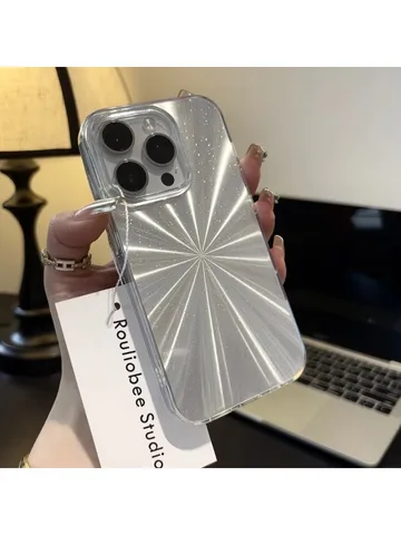 Чехол для телефона с лазерным блеском и лазерным узором Camlet для iPhone 11, 12, 13, 14, 15 Pro Max Plus, противоударный чехол-бампер