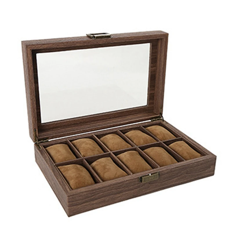

Multiple Watch Box Wooden Jewelry Storage Packaging Box Window Glass Display Box Jewelry Storage Box