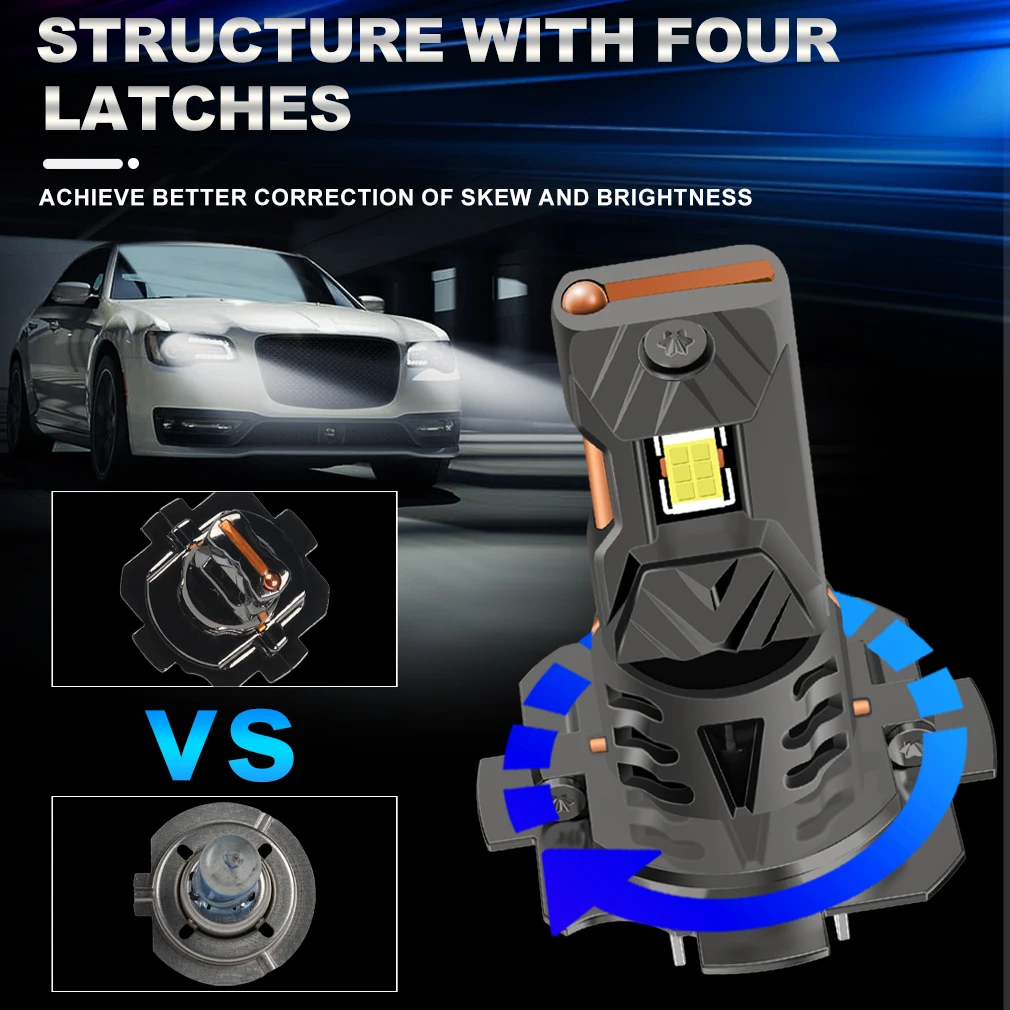 Фото XSTOTM H7 Светодиодная фара Canbus 5500K 80W 20000LM H4 Фара Противотуманная фара 9005 H11 Светодиодные лампы Автомобильные турбо-светильники Белая лампа №3