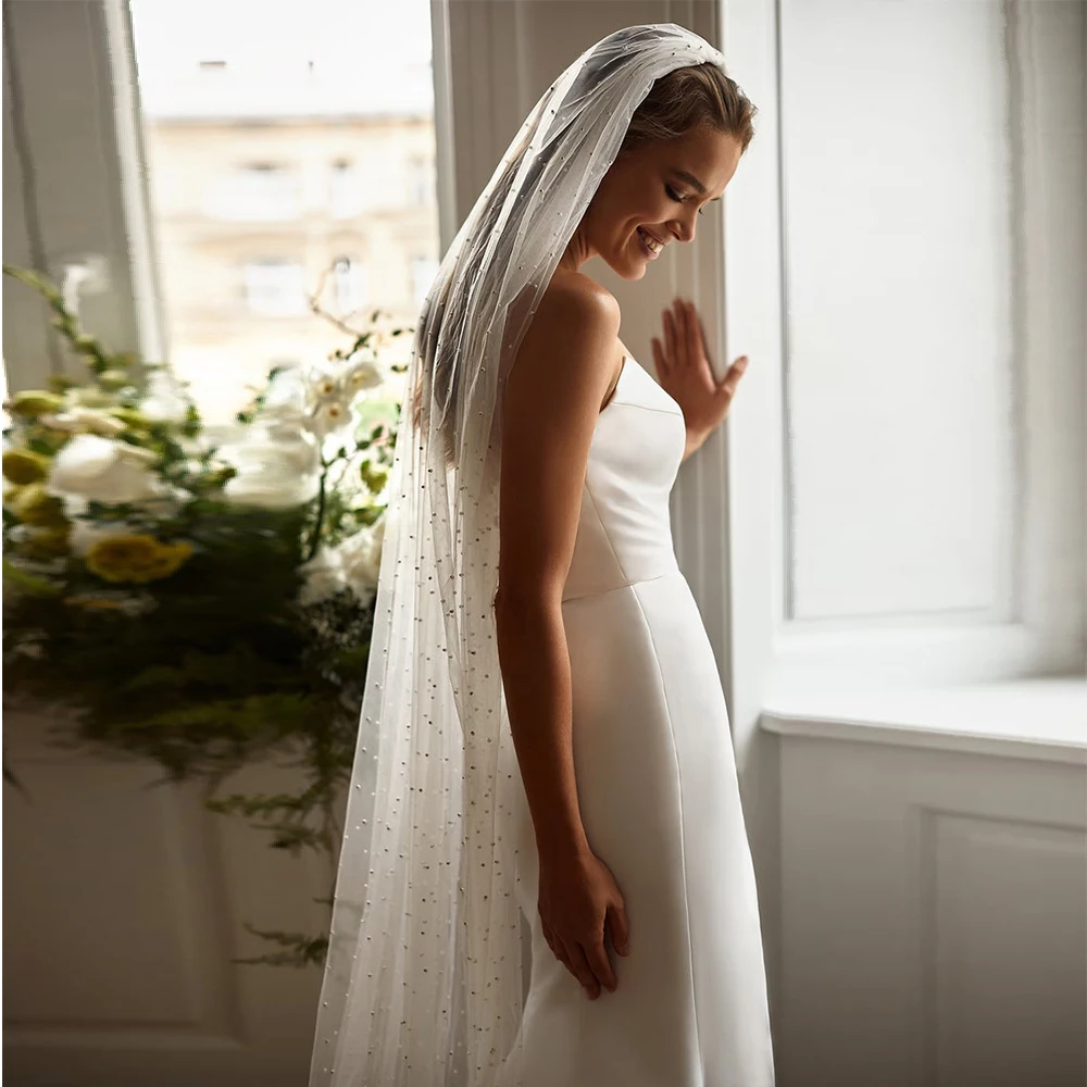 

Фата RANMO в мелкий горошек, Тюлевая, однослойная, 2,5 м, 2022