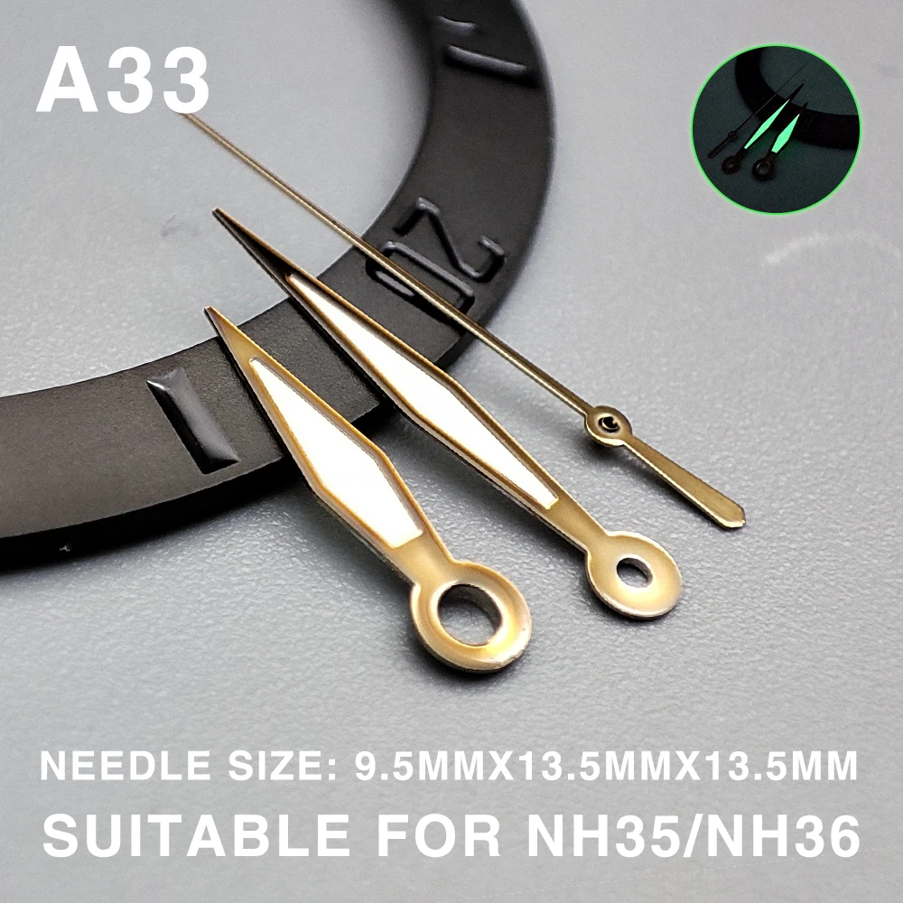 SEIK0 Watch Hands Accessories NH35 Hands Luminous  Watch Hands Fit The NH35  NH36 Movement