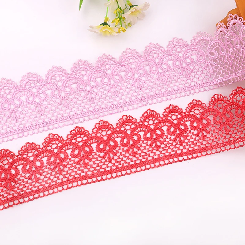 1/2 ярдов, высококачественные Полиэстеровые ткани, кружево «сделай сам», товары для шитья одежды, 6,5 см, цвет водорастворимый, вышитые кружевные аксессуары