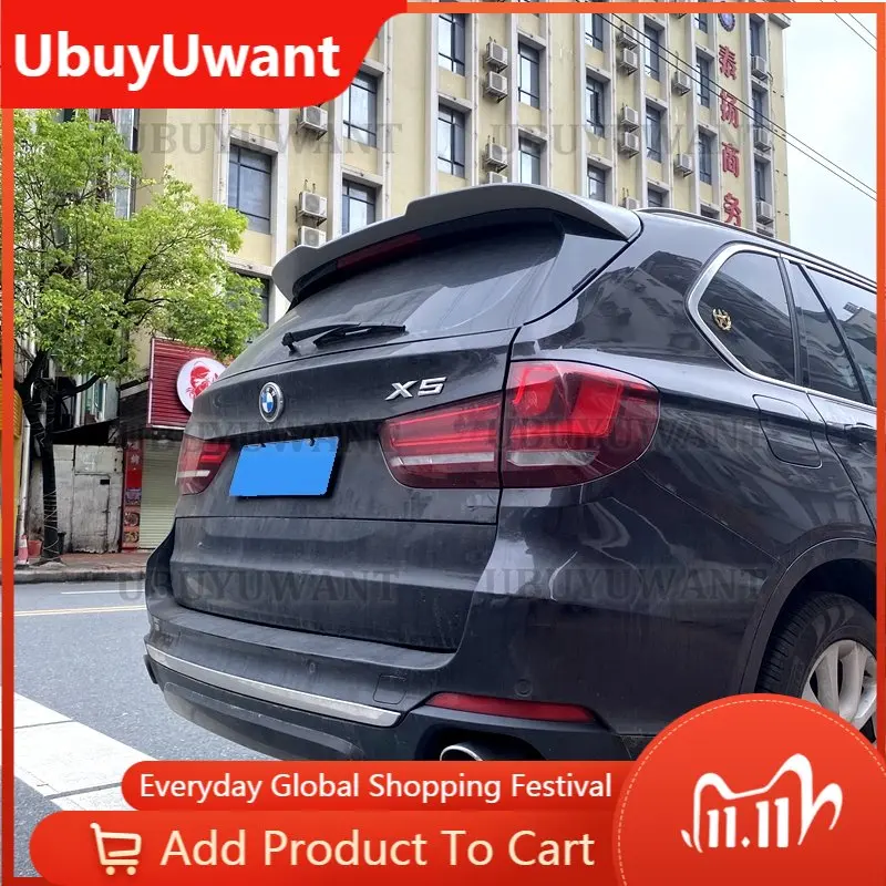 

For BMW X5 F15 New High Quality ABS Glossy Black / Carbon Fiber Look Rear Trunk Lip Spoiler Top Wing 2014 2015 2016 2017 2018