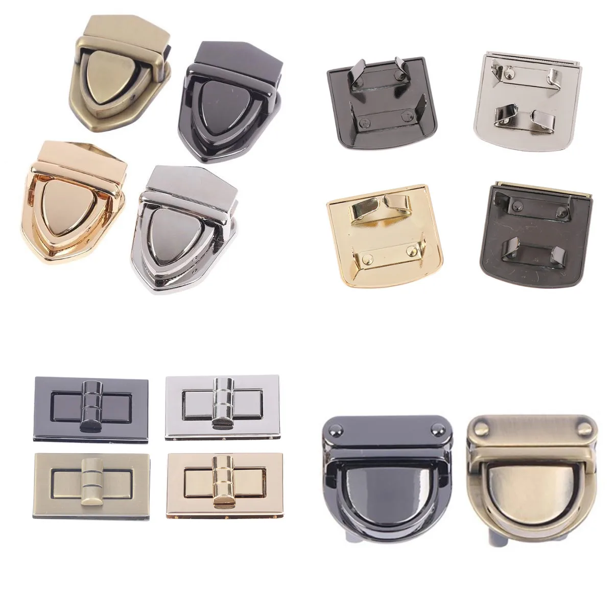 1/2 шт. прямоугольные металлические аксессуары металлическая застежка поворотный