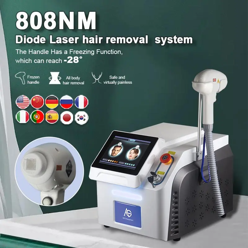 

ADG Hot-Selling Three Wavelengths 755/808/1064nm 808nm Diode Laser Hair Removal Machine with Cooling Handle Permanent Depilatio