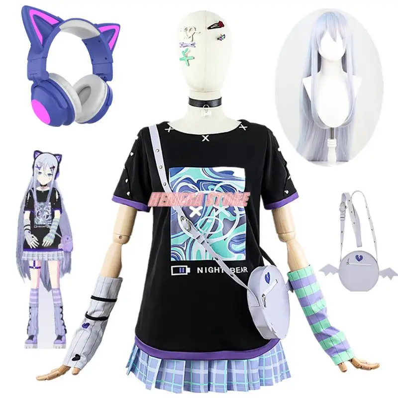 

Project Sekai Colorful Stage Feat cosplay Game PJSK 25Hours Yoizaki Kanade earphone Cosplay Costumes Halloween Uniform Custom