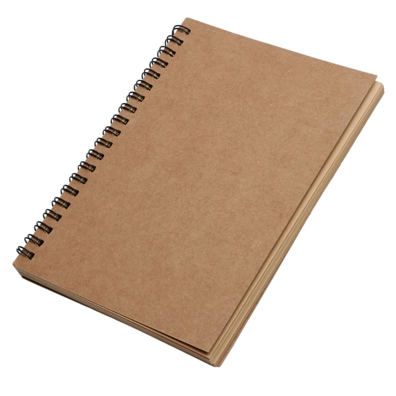 

Reeves Retro Spiral Bound Coil Sketch Book Blank Notebook Kraft Sketching Paper