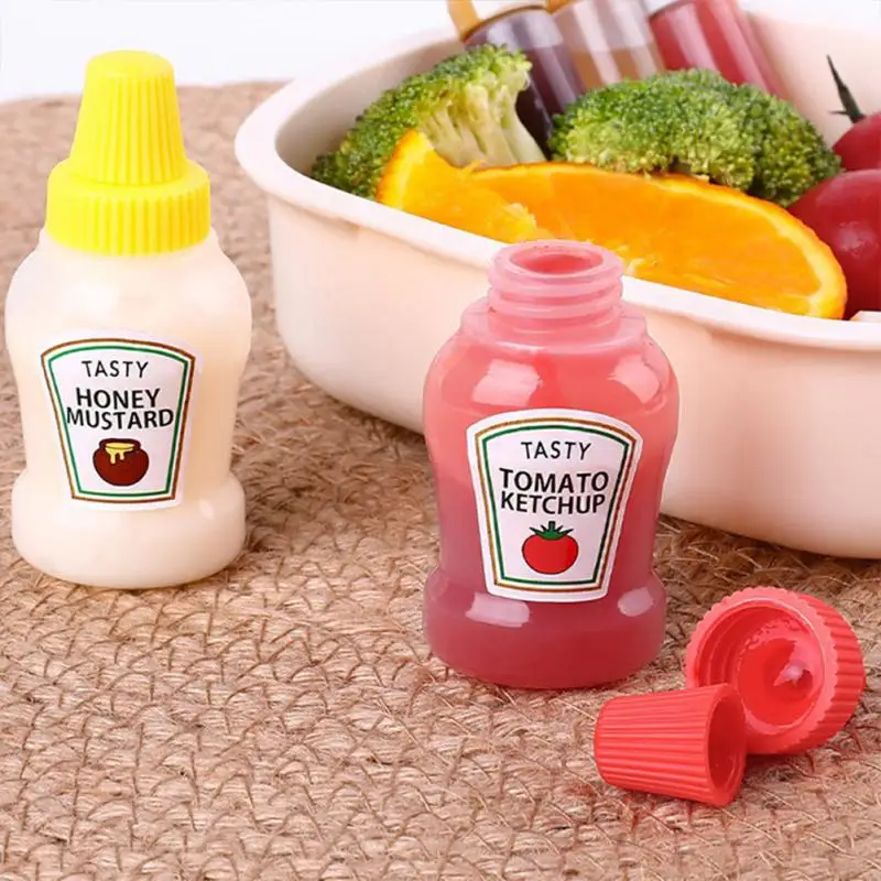 

Mini Tomato Ketchup Bottle Portable Refillable Sauce Bottle Salad Squeeze Bottle Honey Bottle Lunch Box Sauce Bottle Dispensers