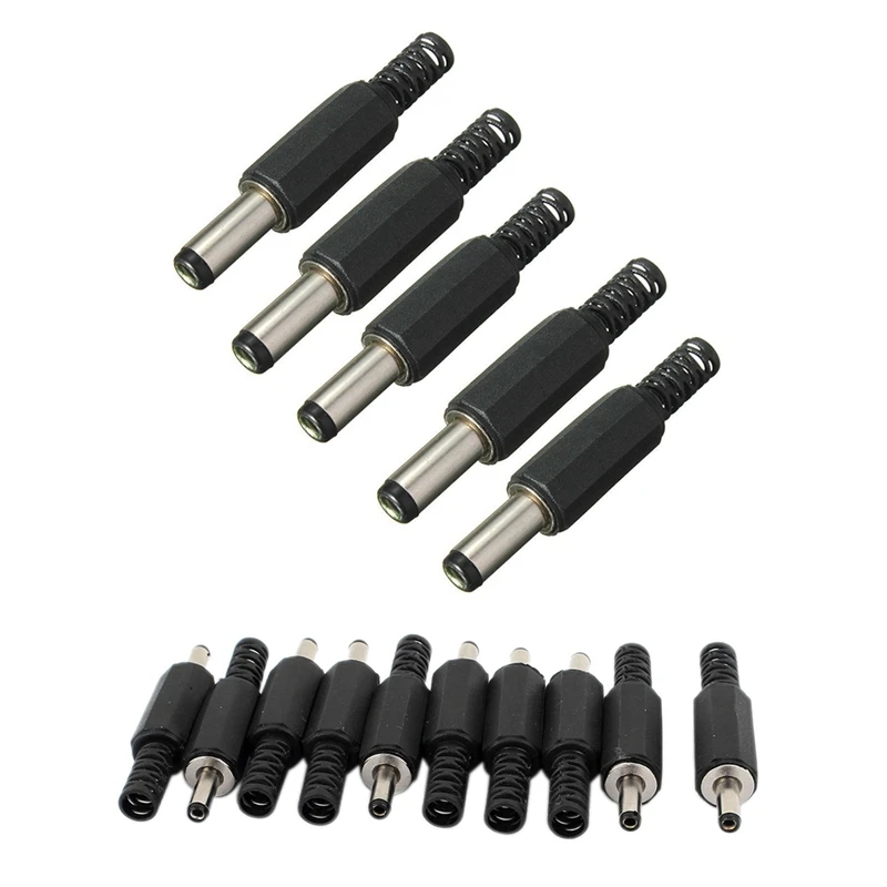 

10Pcs Spare Parts 3.5Mm X 1.35Mm DC Power Male Plug Jack Connector & 5PCS 5.5Mm X2.5Mm Male Jack DC Power Plug Socket