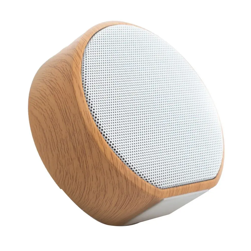 

Universal Wireless Speakers Mini Wood Grain Audio TF Card Sound Box Multifunction Bluetooth 4.2 AUX Speaker Battery Built In