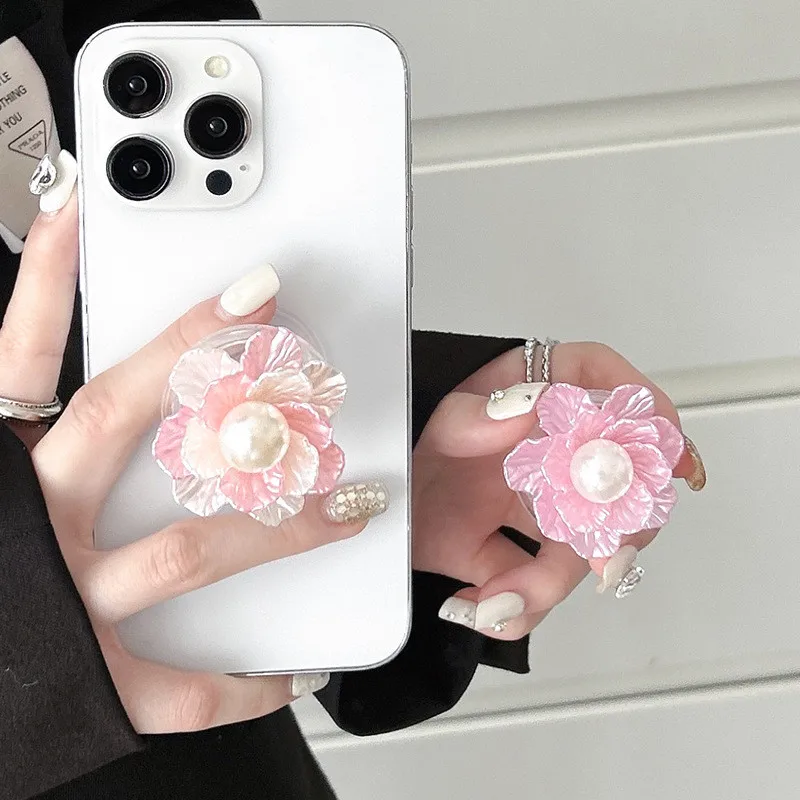 Роскошная подставка для мобильного телефона с цветочным жемчугом держатель