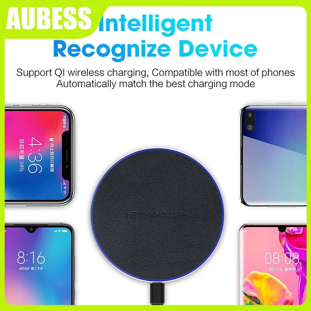 

Ultra-thin Fast Charging Fast Charger Lightweight Qi Wireless Charger Portable Mirror Wireless Charging Pad With Led Light 30w