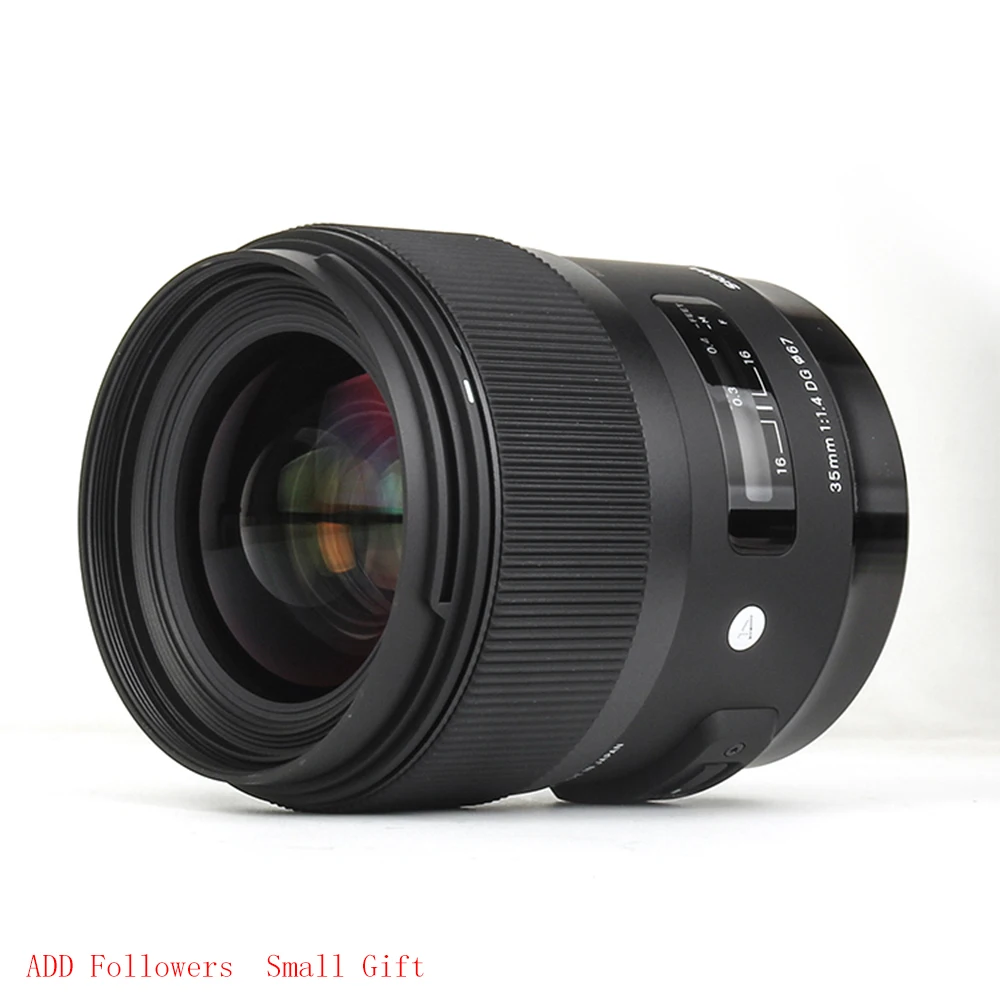 Объектив Sigma 35 мм F1.4 Art DG HSM для Canon DSLR-камер Sony E Mount Nikon черный |