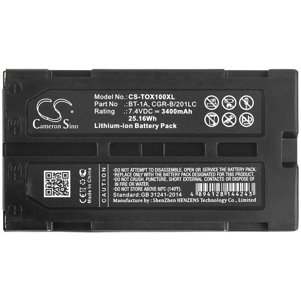 

Cameron Sino 3400mA Battery for Topcon GP-SX1,SX-1 BT-1A,CGR-B/201LC