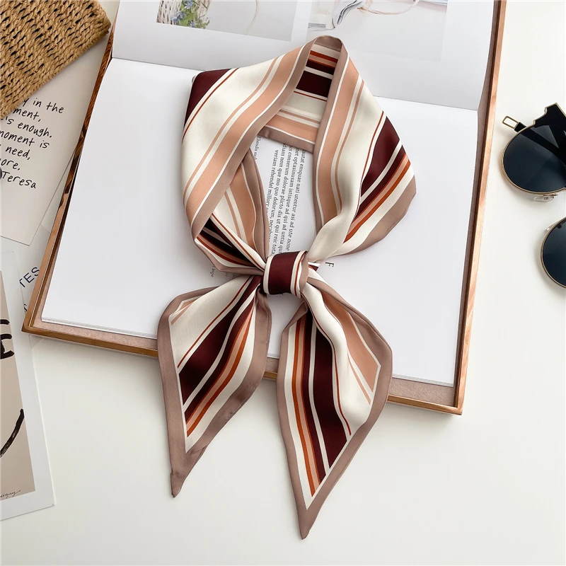 

Новый дизайн, длинный шарф, повязка на голову, сумка, женское шелковое полотенце с принтом из ленты, шейный платок, шарф, Лидер продаж 2022