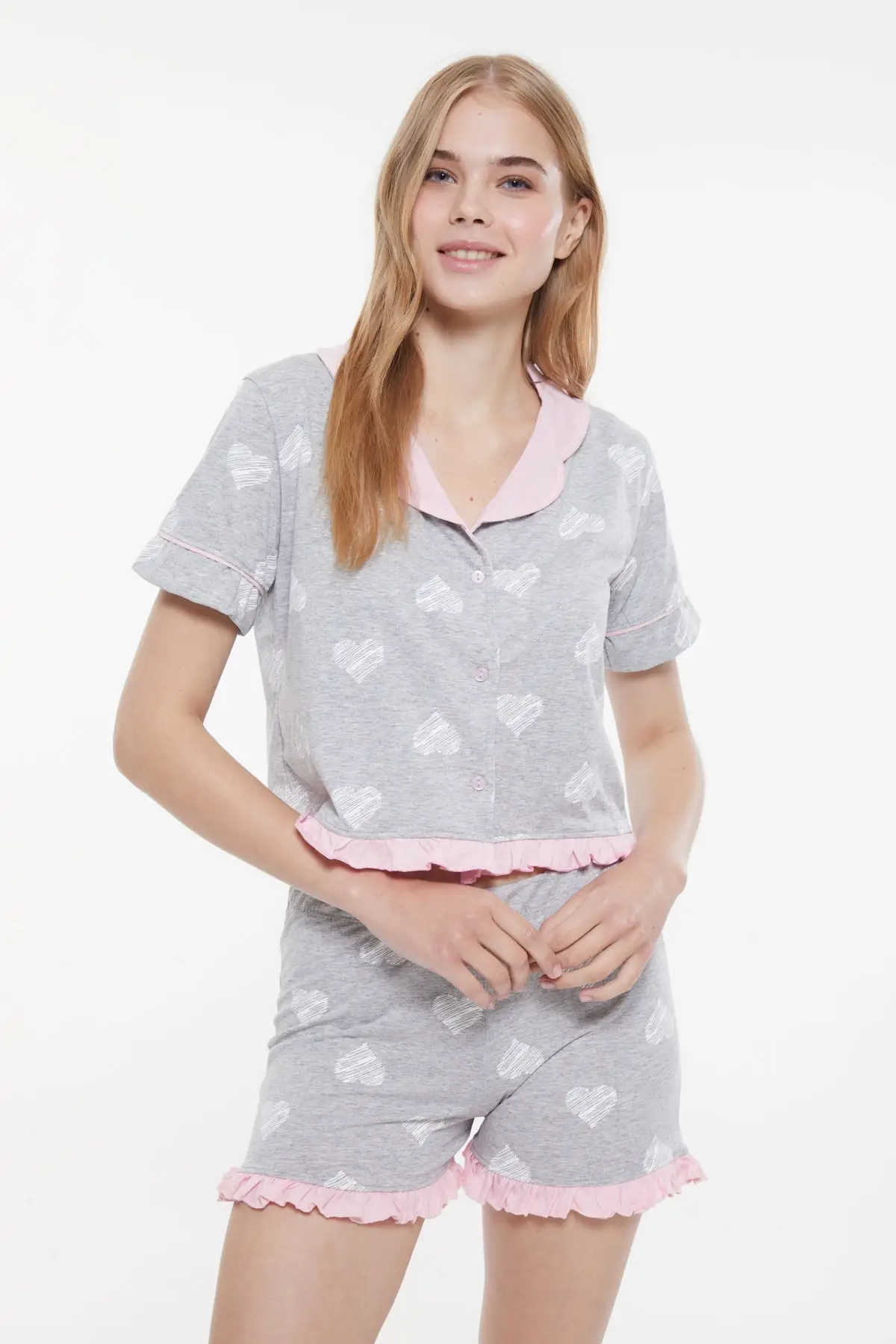 

Trendyol Polka Dot Knitted Pajamas Set THMSS21PT1207