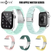 colorful resin strap for apple watch band 44mm 40mm 42mm 38mm 45mm 41mm correa for apple watch series band 7 se 6 5 accessories