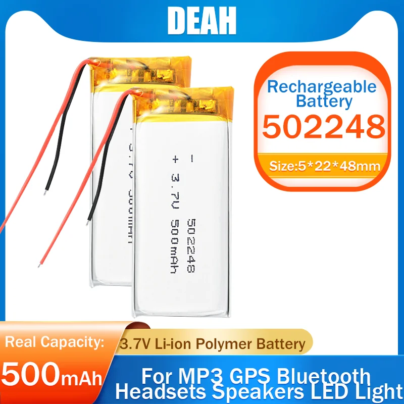 Фото 1-2 шт. литий-полимерная аккумуляторная батарея для MP3 MP4 GPS-трекера | Электроника