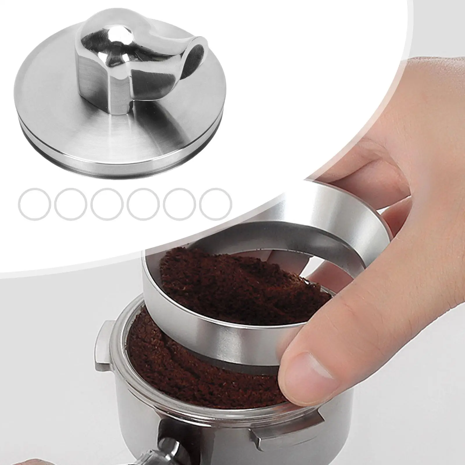 

Аксессуары для носика портафильтра 54 мм. Универсальные детали для приготовления кофе с силиконовыми кольцами. Легкий аксессуар. Насадка для сливного переключателя.