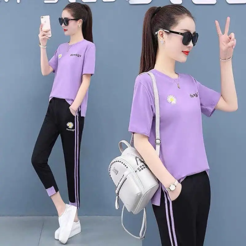 Женский комплект из 2 предметов с принтом маргаритки |