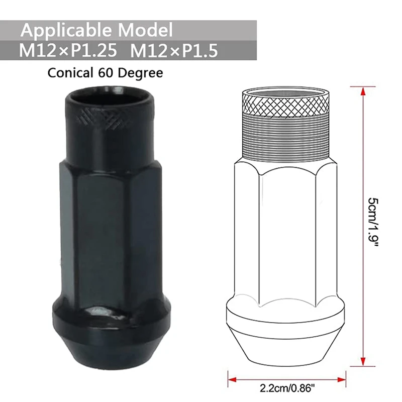 Гайка с наконечником гайка открытым колесом коническое сиденье желобком 20