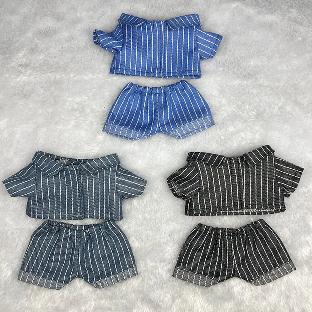 

Одежда для куклы 20 см, футболка в полоску с коротким рукавом 20 см, хлопковая набивная Одежда для куклы-идола, шорты 1/12 OB11, аксессуары для куко...
