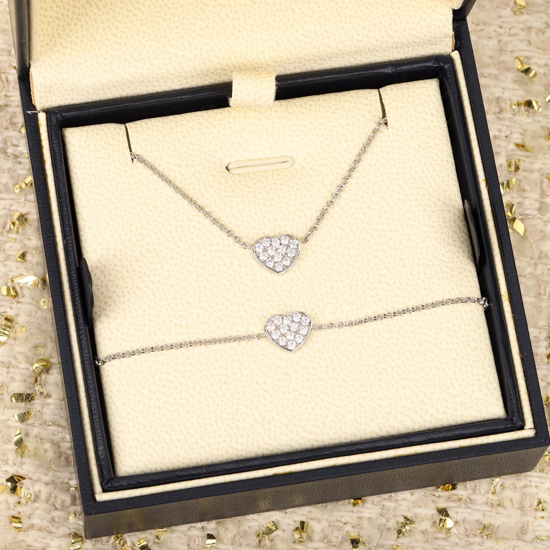 

2022 New Pure 925 Sterling Silver Jewelry For Women Mother of Pearl Heart Wedding Jewelry Set Ring Necklace Bracelet Jewelry Set