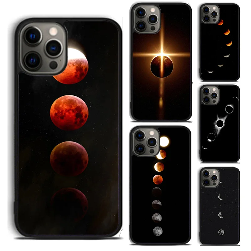 Iphone Rx Fake Moon Чехол для телефона Moon Space Lunar Eclipse Planet для iPhone 16, 15 ...