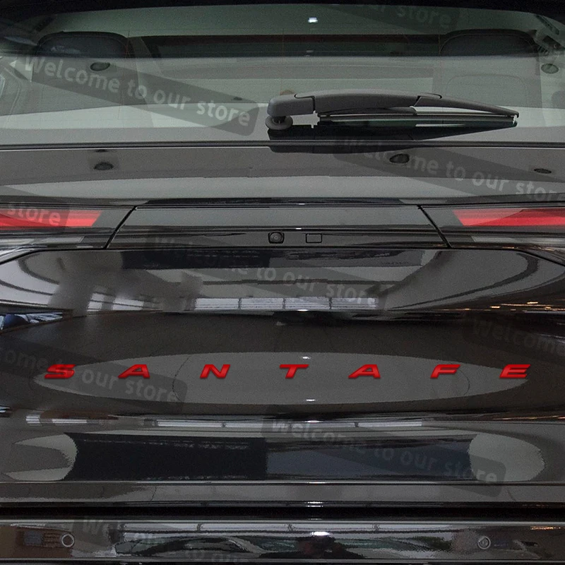 Фото 3D металлический Стайлинг автомобиля для эмблемы Санта-Fe IX45 Hybrid SEL AWD FWD внедорожник наклейки задний багажник кузов значок аксессуары №4