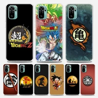 japan anime dragon ball logo clear phone case for redmi note 7 8 9 10 5g 8t pro 8 8a 7a 9a 9c k20 k30 k40 y3 10x 4g silicone