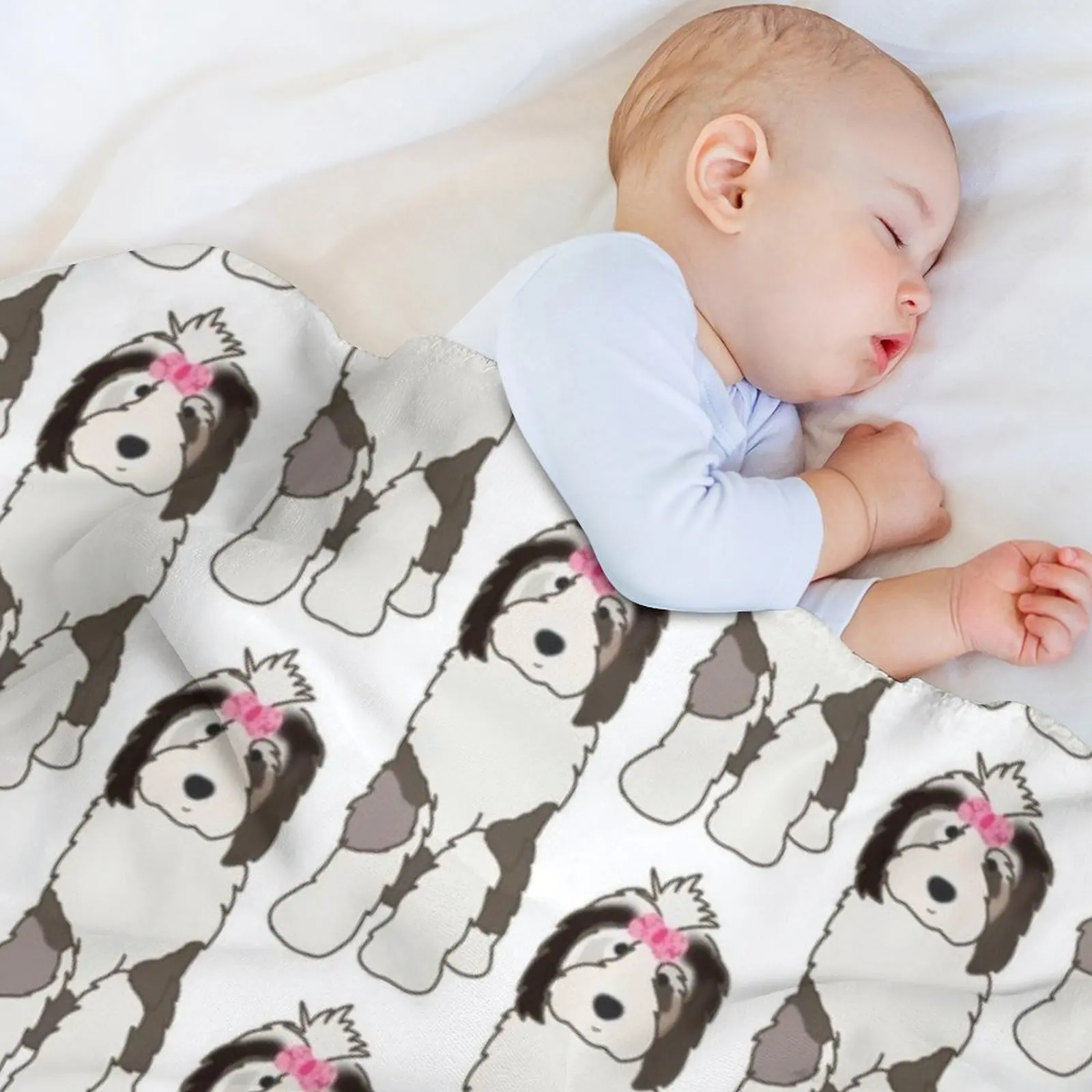 Фото Плед Sheepadoodle 2, теплый плед, подарок на годовщину №3