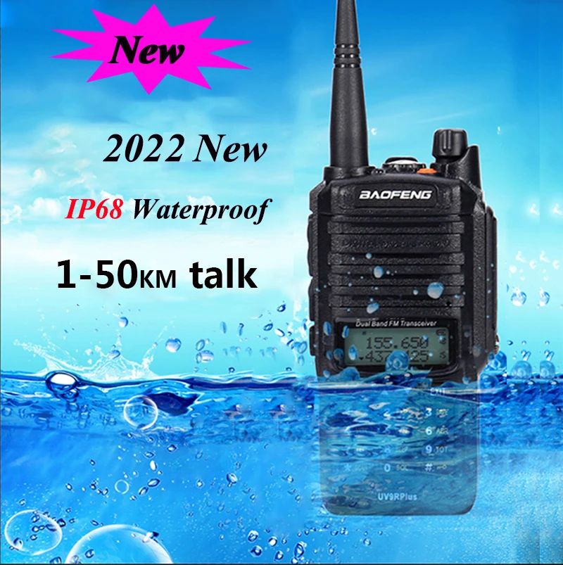 2022 10W Baofeng UV 9R plus 40 km walkie talkie for hunting 50 km hf transceiver vhf uhf ham radio long range CB radio station enlarge