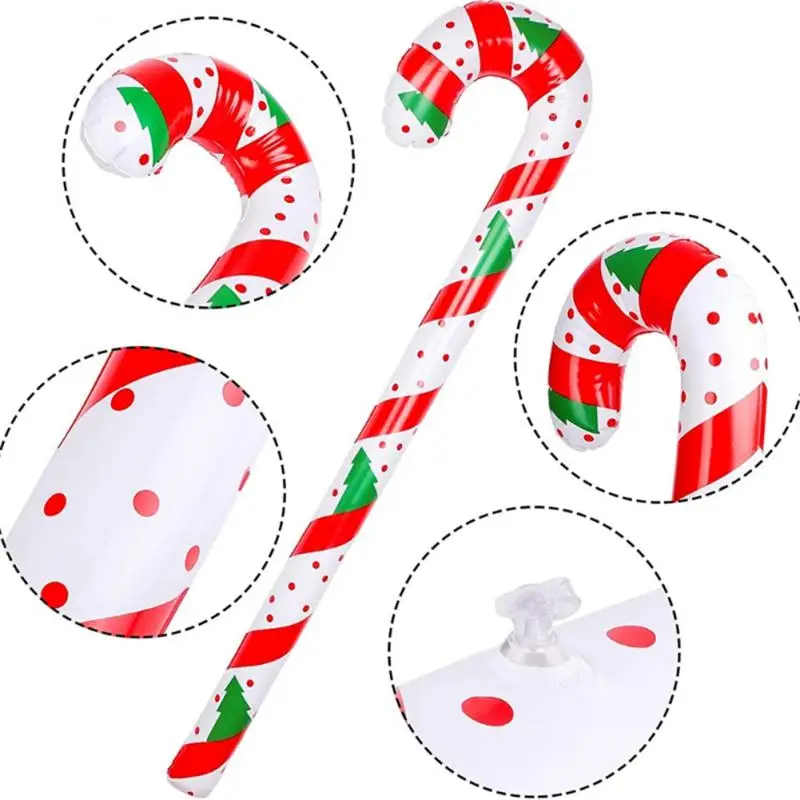 

90/120cm Christmas Candy Cane Stick Balloons Outdoor Candy Canes Decor For Xmas Decoration Supplies 2023 Navidad