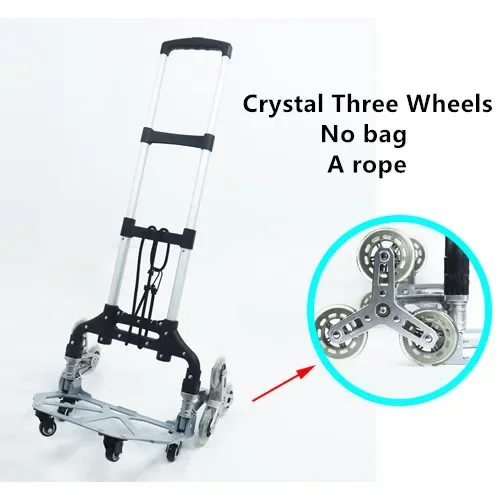 150 кг, вездеходная тележка для подъема по лестнице, ручная тележка с банджи-шнуром, портативная складная тележка для груза наверху с сумкой