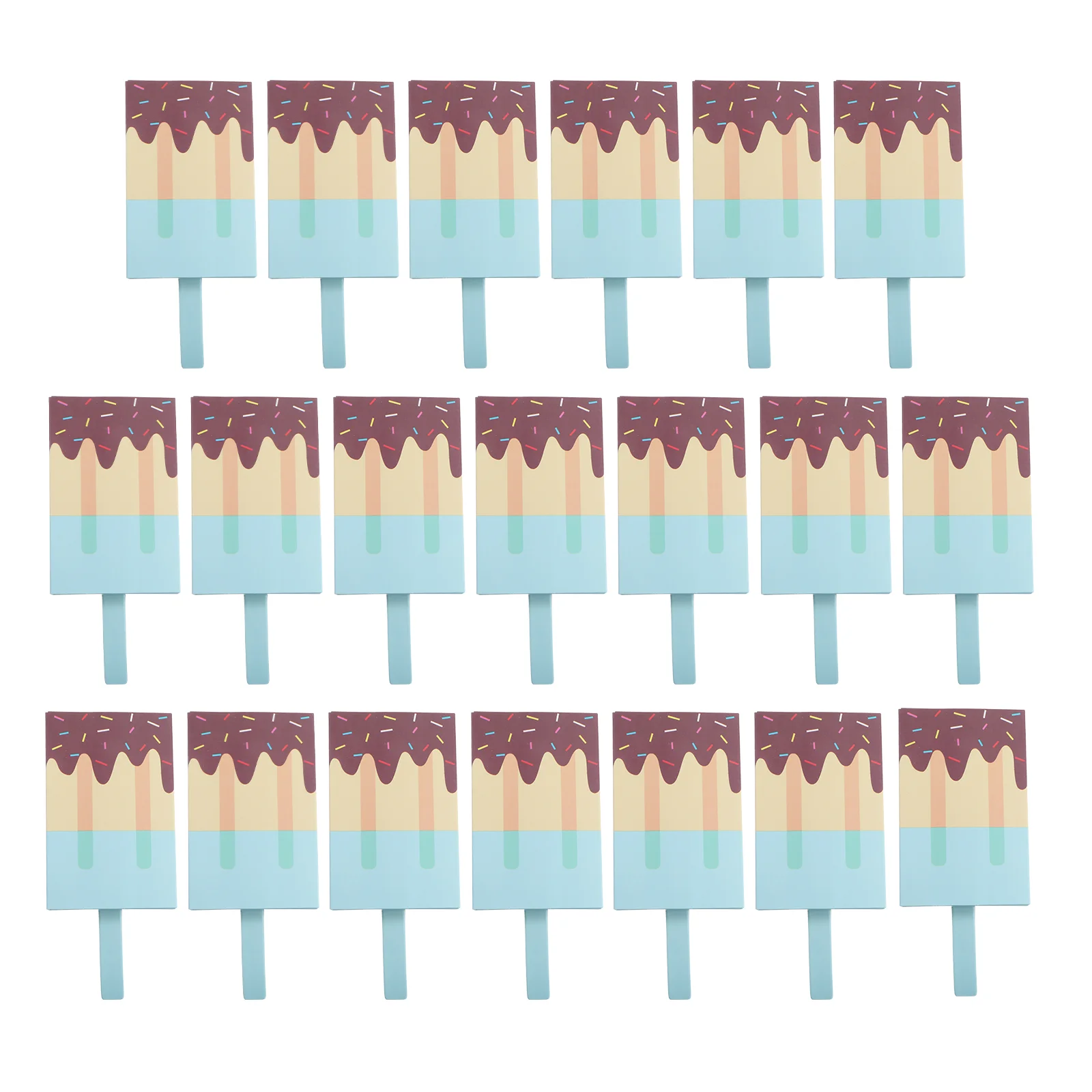 

20pcs A Pack Cartoon Gift Boxes Candy Box Popsicle Design Party Favor Paper Goody Boxes for Kids Party Wedding (Blue)