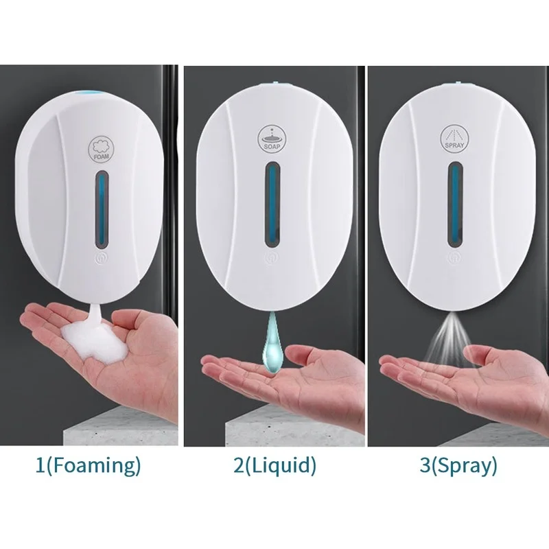 

Home USB Rechargeable Kitchen Bathroom Accessories Automatic Wall Mounted Soap Dispenser ABS Office Touchless Smart Sensor
