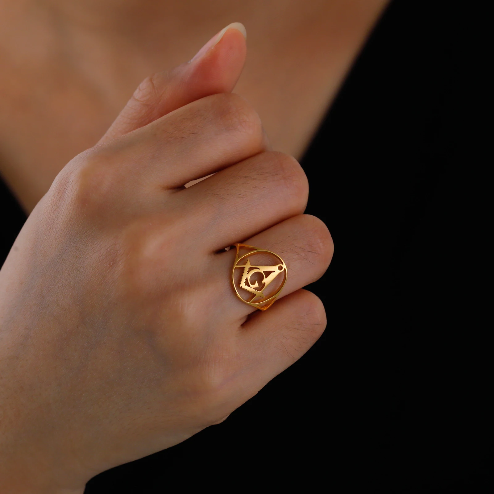 LIKGREAT винтажные подарки масонского кольца на палец для женщин и мужчин из