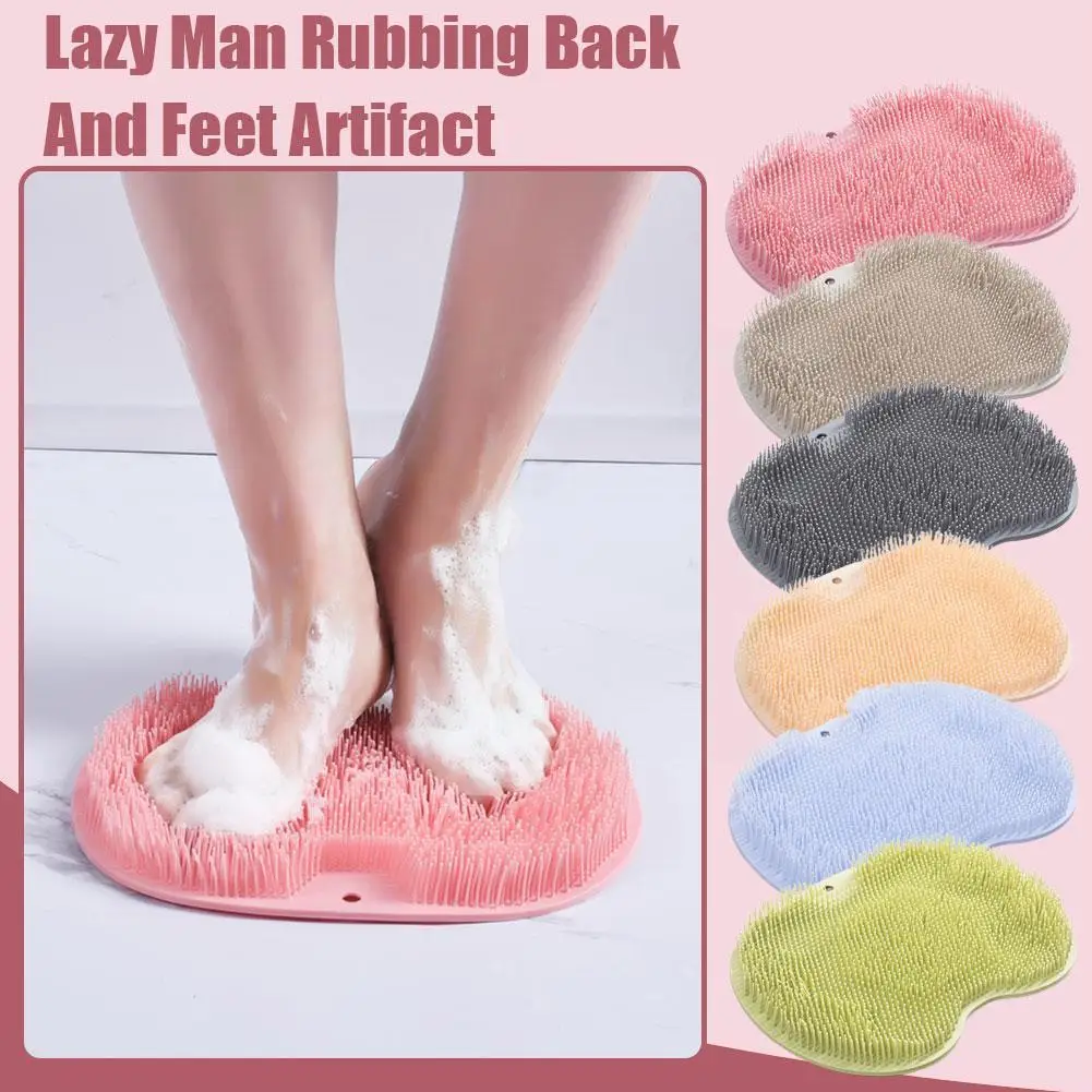 1pc Foot Wash Brush Rub Back Sucker Brush Bathroom Massage Pad Pad Tool Shower Non-slip Foot Foot Pad Bath Massage Wash