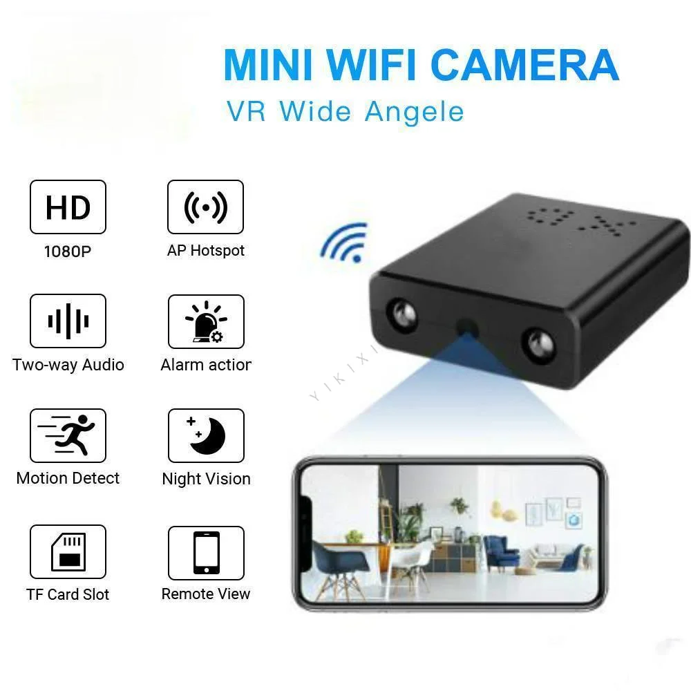 

Мини Wi-Fi-камера Full HD, мини-видеокамера, миниатюрная камера с ночным видением, видеозаписывающая цифровая видеокамера, IP DV-камера с датчиком д...