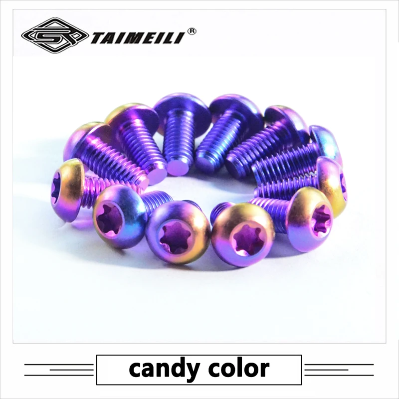 

12 шт. титановые болты M5*10 мм TAIMEILI для тормозного диска велосипеда