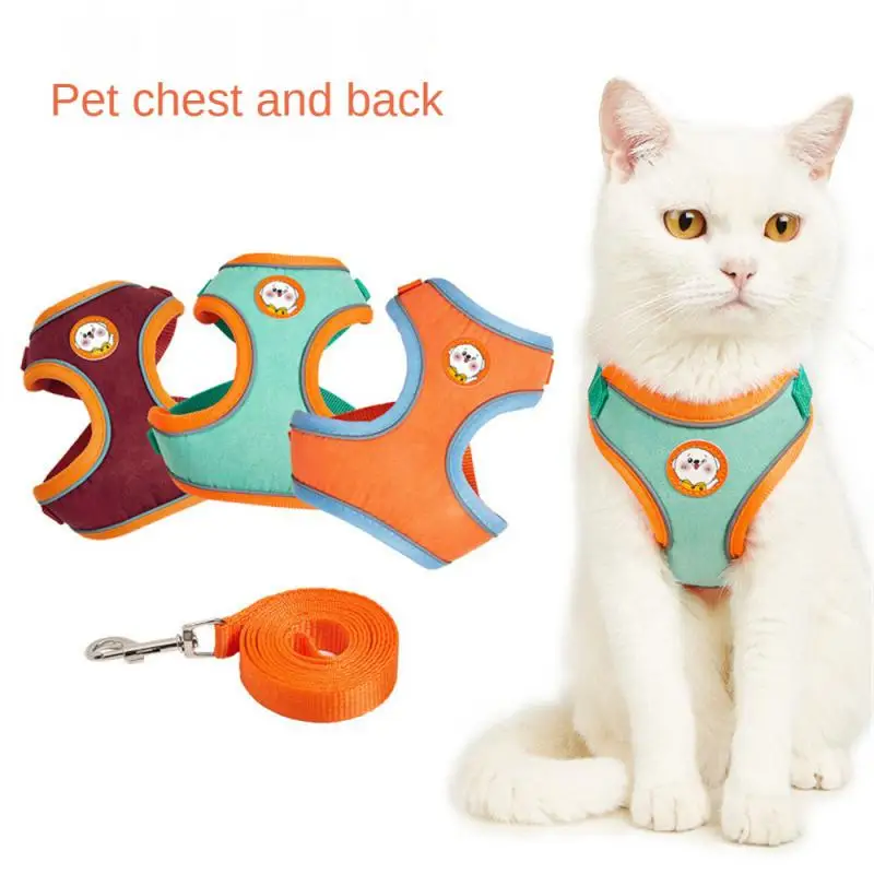 

Pet Cat Harness Vest Leash Pet Adjustable Harness With Bell Walking Leash For Kitten Puppy Cat Dog Rabbit