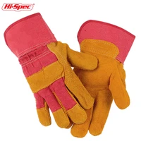 hi spec new mens work leather welder gloves heatfire resistant safety protection glove for steel workerbuilding construction